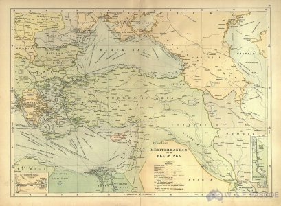 Map of the Mediterranean and the Black Sea